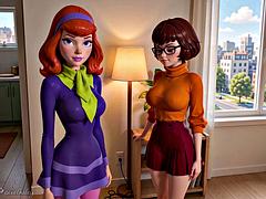 Daphne and Velmas Apartment Threesome with Repairman