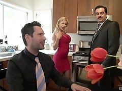 MILF in stockings Alexis Fawx takes every last drop in her mouth