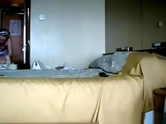 Gradma caught naked in bed room