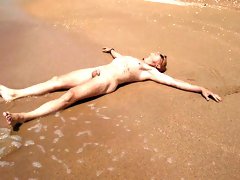 Swimming Splashing And Posing Naked In The Sea