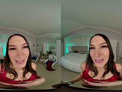 Your beautiful girlfriend Katrina Colt finally lets you cum on her face VR Porn