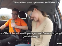 Public Euro Doggystyled In Car Before Jerking