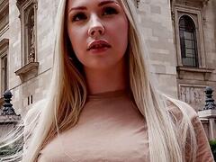 GERMAN SCOUT - Foto model angie pickup and raw fuck at street casting job