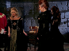 Medieval shared blowjob performed by Carter Cruise and Penny Pax