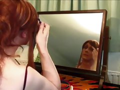 Fabulous Amateur Shemale video with Redhead, Solo scenes