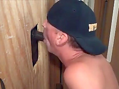 Sucking Big Black Cock At The Glory Hole