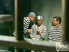 Three inmates team up to fuck one busty slut - Chasey Lain