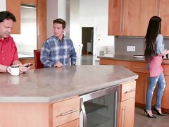 Crazy kitchen shag with his own step mom