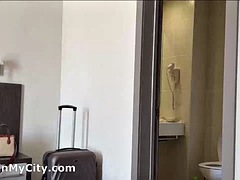 Unplanned sex in a hotel room between stepson and his stepmom