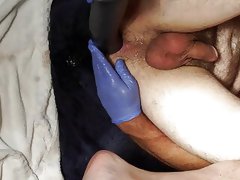 Solo male anal toy play large dildos and plugs big and deep