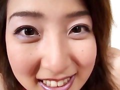 Hairy pussy Asian girl Moemi Takagi gets fucked balls deep on the bed