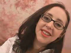 CUM ON HER GLASSES FOR FREE ON CREAMYPORN