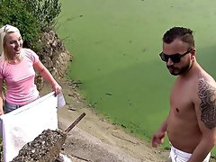 Amateur filmed in outdoor doing nasty porn