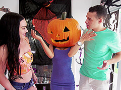 Kinky Halloween fucking with fake boobs Latina Tia Cyrus in HD